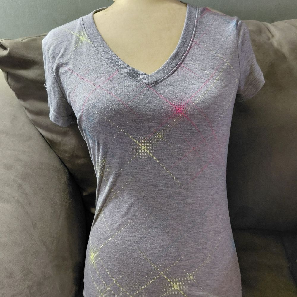 Fila Women's Gray Tee with Neon Accents